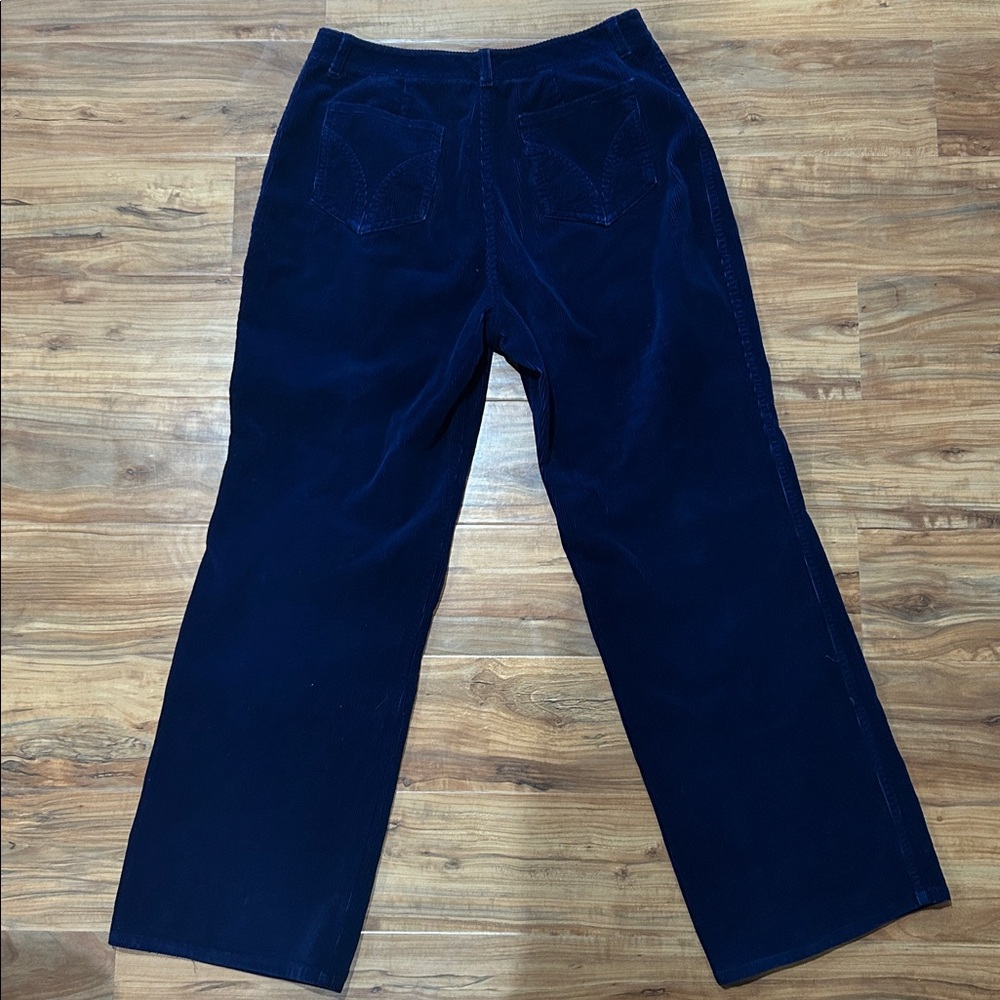Vintage 70s Blue Corduroy High Waist Retro Pants Sears
Junior Petite